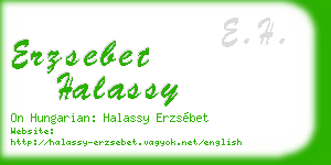 erzsebet halassy business card